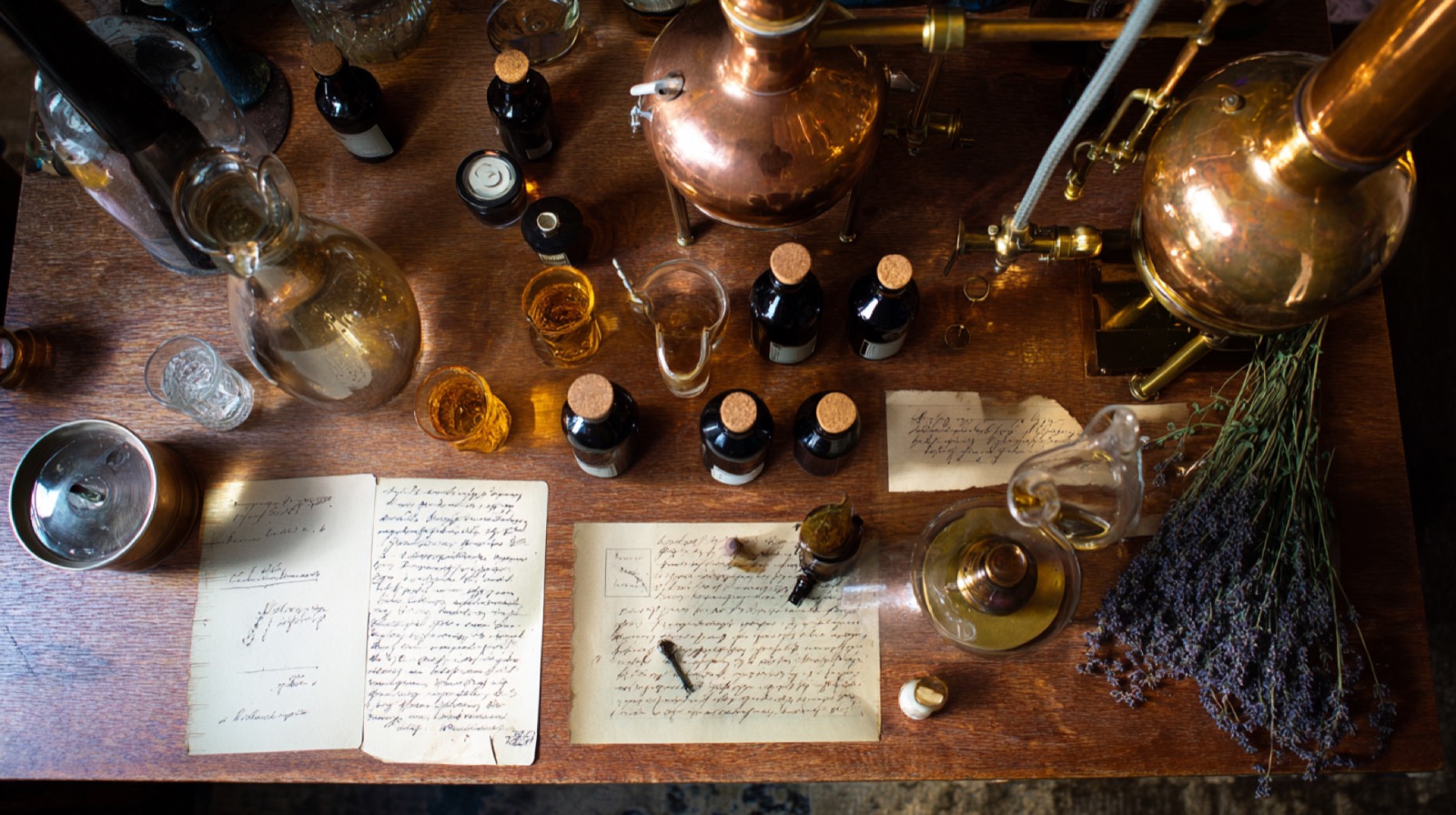 Extraction tools and jars on a work desk