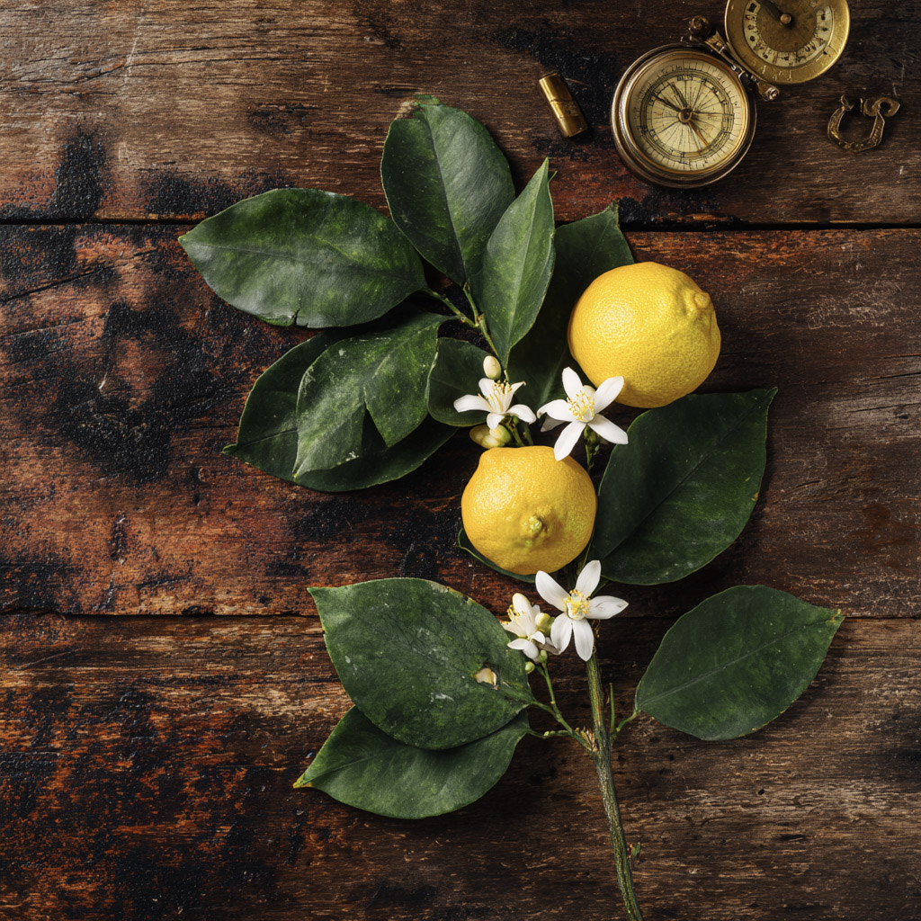 Grapefruit botanical cutting