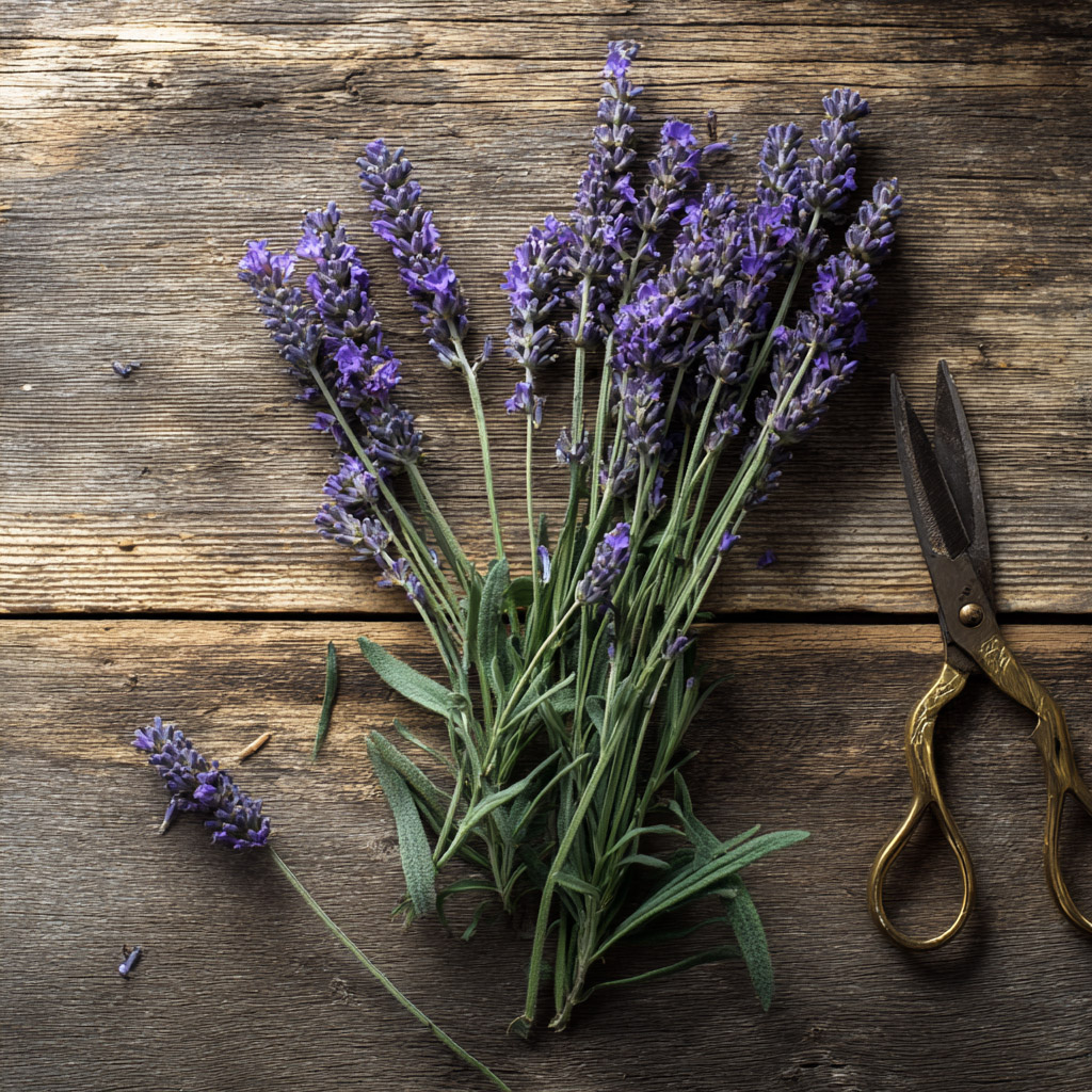 Lavender flowers close up